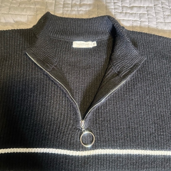 Chic Soul Black and White Striped Sweater XL - Picture 4 of 5